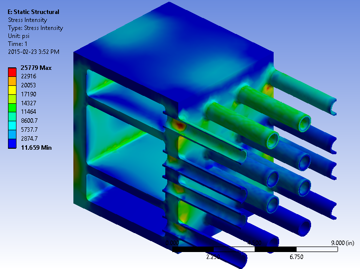 50K-Pure secondary stress of inlet header